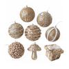 6/8PCS with Sequins Sparkling Golden Christmas Balls Foam Foam Xmas Spheres Pendant  Photo Prop