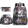 One Piece Tony Chopper School Bag Set Kids Backpack Shoulder Bag Pen Case Anime Print Casual Daypack for Children