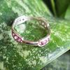 Natural Rubellite Garnet Gemstone  925 Sterling Silver Ring 7.5 US, Gift Ring