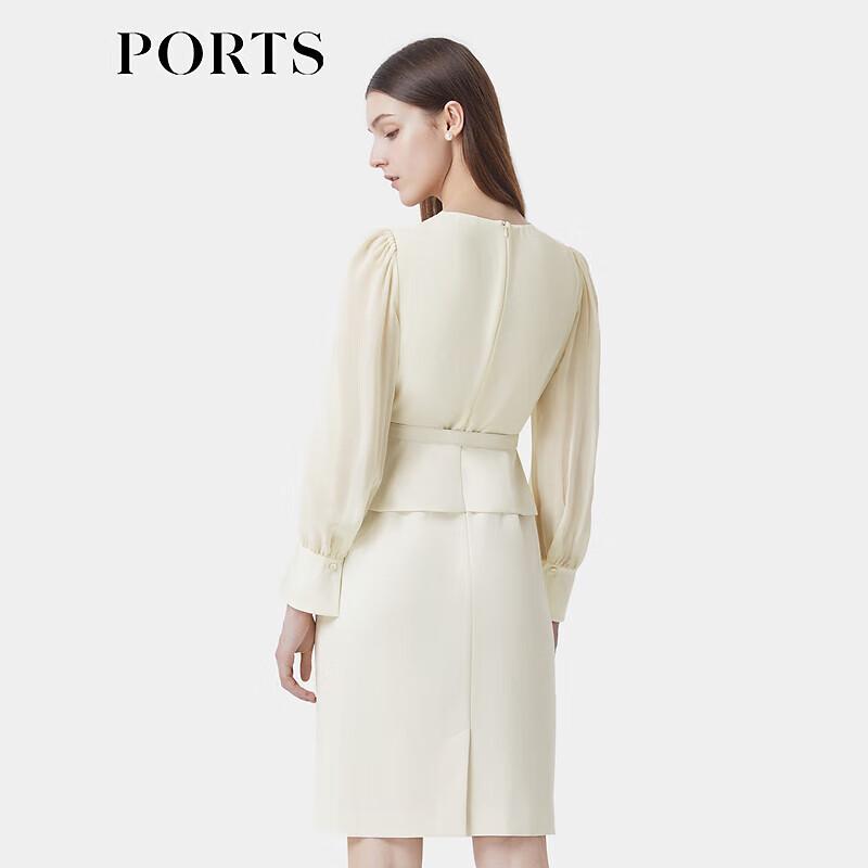 PORTS Women's Cloud White Two-in-One Elegant Dress