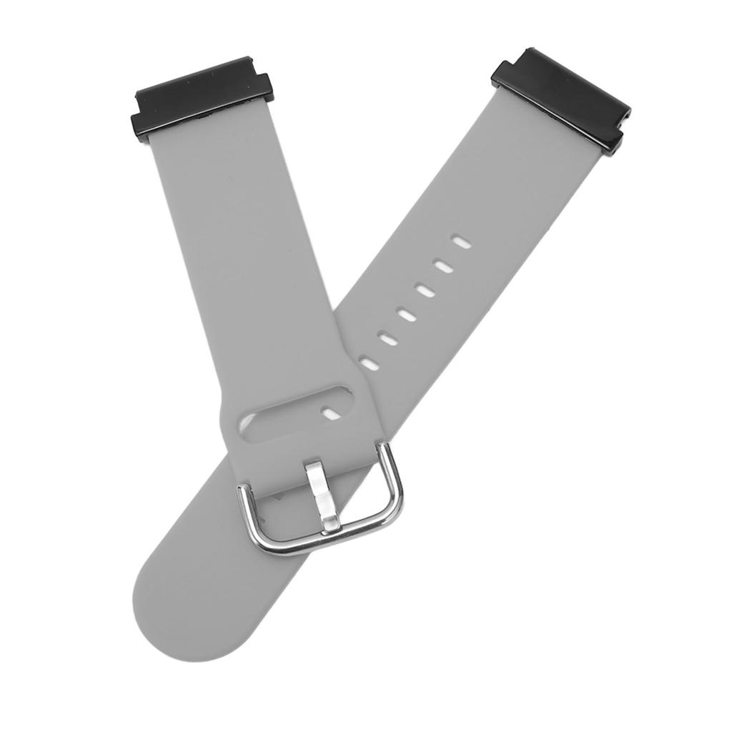 Replacement Wristband 20mm Waterproof Soft Quick Release Silicone Watch Strap for Garmin Fenix 7S Grey