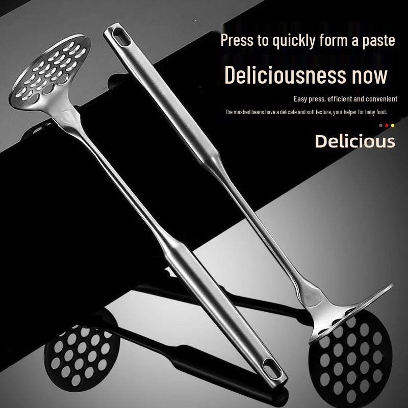 304 Stainless Steel Potato Masher & Garlic Press for Home Use