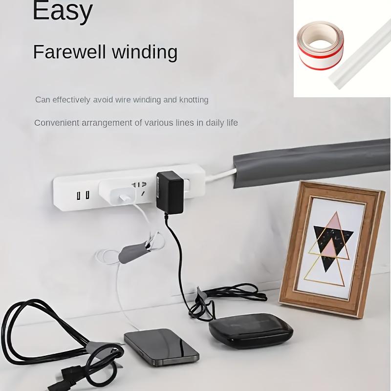 Cable Cover Protector PVC Self-Adhesive Wire Protection Strip Wear Resistant Prevent Trip Wall And Floor Wire Organizer For Home