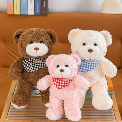 Carino Orso Sciarpa Peluche Bambola Macchina Artiglio Cuscino per Dormire Bambini Lancio Attività Regali