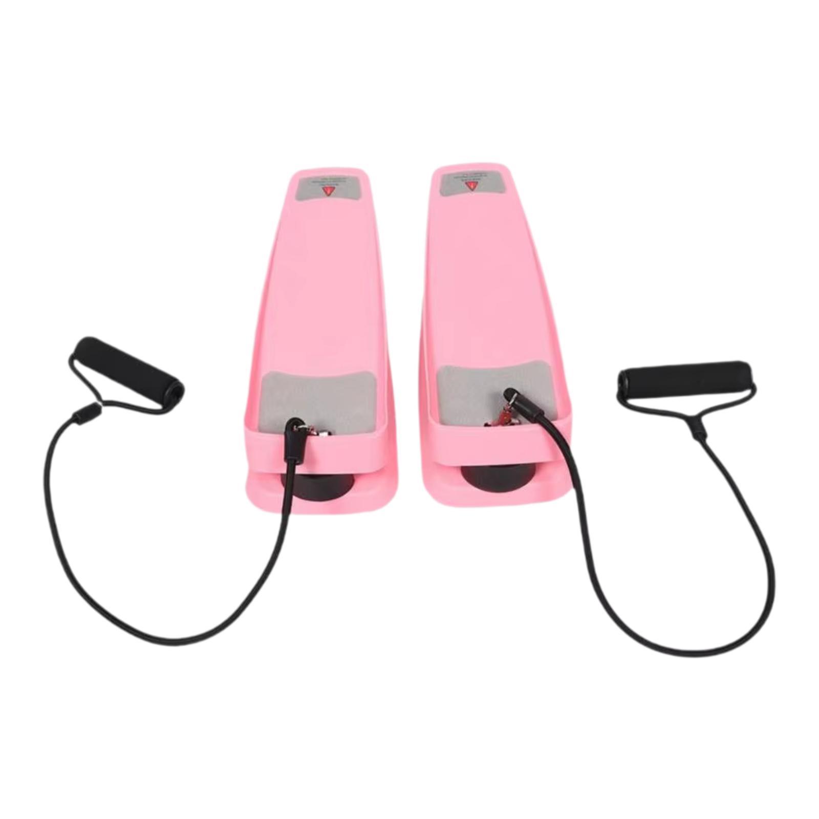 

Workout Stepper with Resistance Bands Household Non Slip Exercise Stepper for Indoor Home Leg Arm Exercise Full Body Sports рожевий