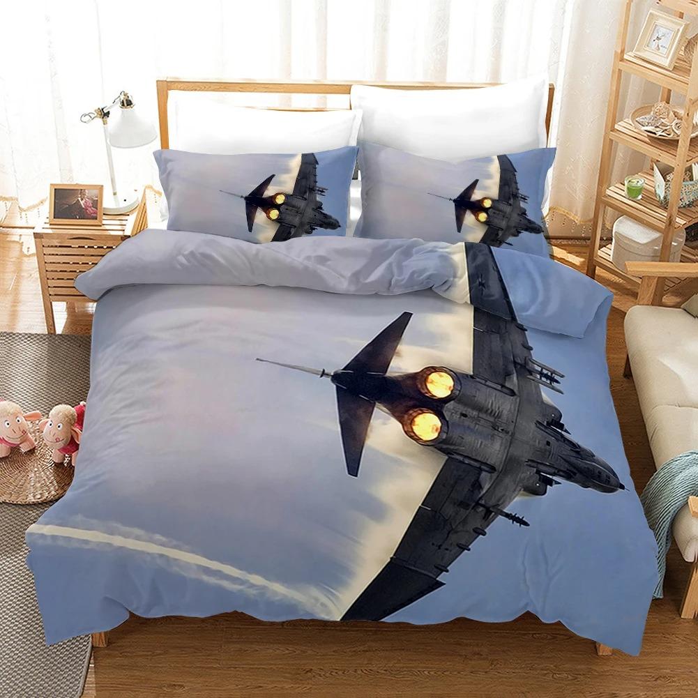 Comforter Printed 3D Airplane Bedding Set For Boys Kids S Bedroom Set Bedding Ropa De Cama Twin Double Single