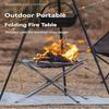 Foyer Portatif Extérieur Grille en Acier Pliante Support de Feu Poêle Chauffage au Bois Matériel de Camping Jardin Arrière Avec Sac de Transport