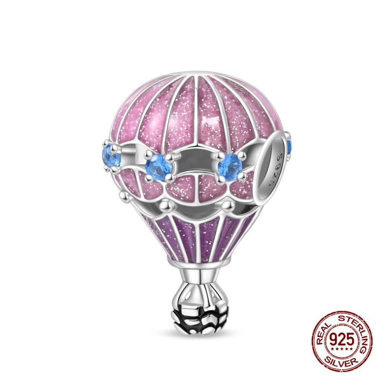Original Charms Copper Air Balloon Charms Beads Fit 3Mm Original Bracelet Necklace Women Diy Jewelry Gifts