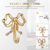 Bow Hook for Wall Decorative Bowknot Hook Gold Coat Hooks Wall Peg Hook Bow Hanging Hook Towel Hook Brass Bow Hook for Home (2.63X2.52X0.59in,Gold)