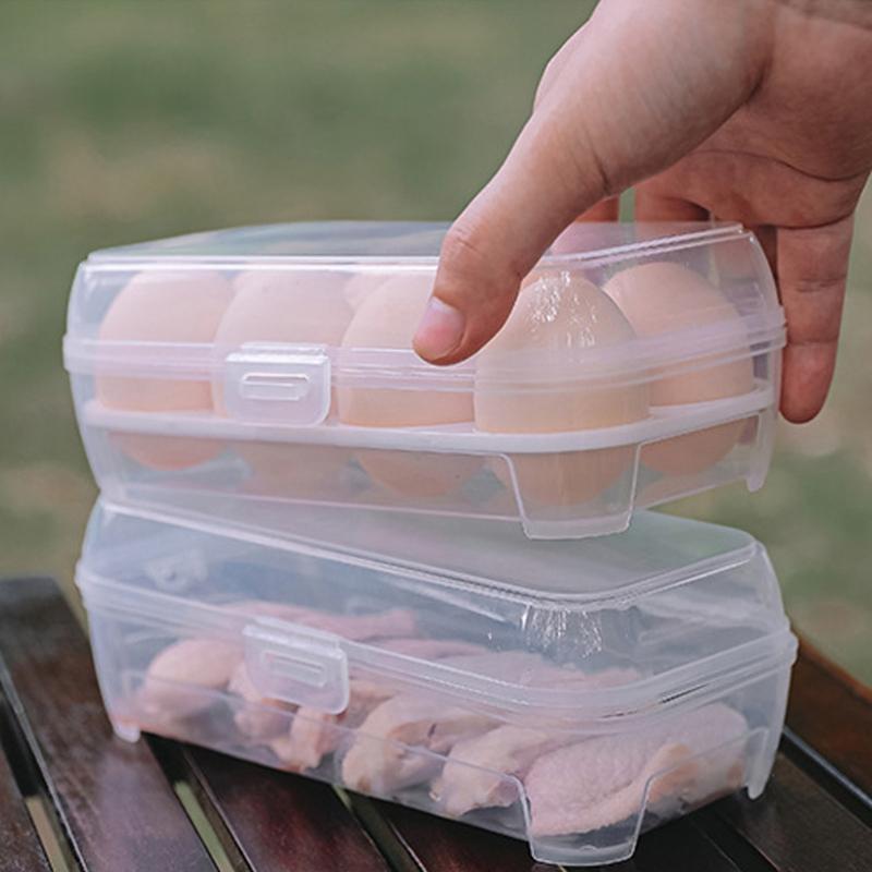 Plastic Eggs Storage Box Shockproof Holder Box Eggs Tray Carriages Dispenser Box