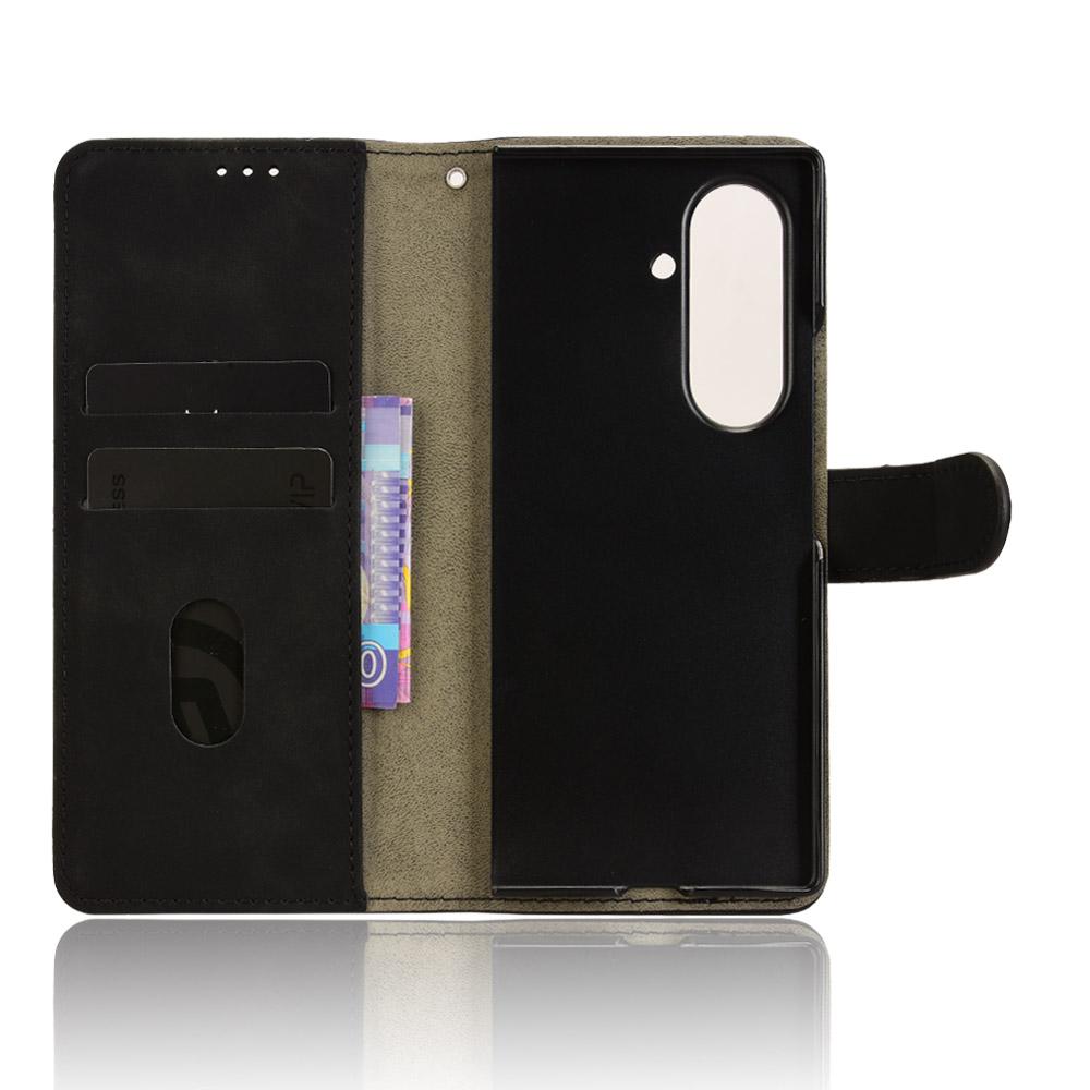 For Samsung Galaxy Z Fold7 5G Leather Case Skin Feel Anti Drop Wallet Flip Phone Cover