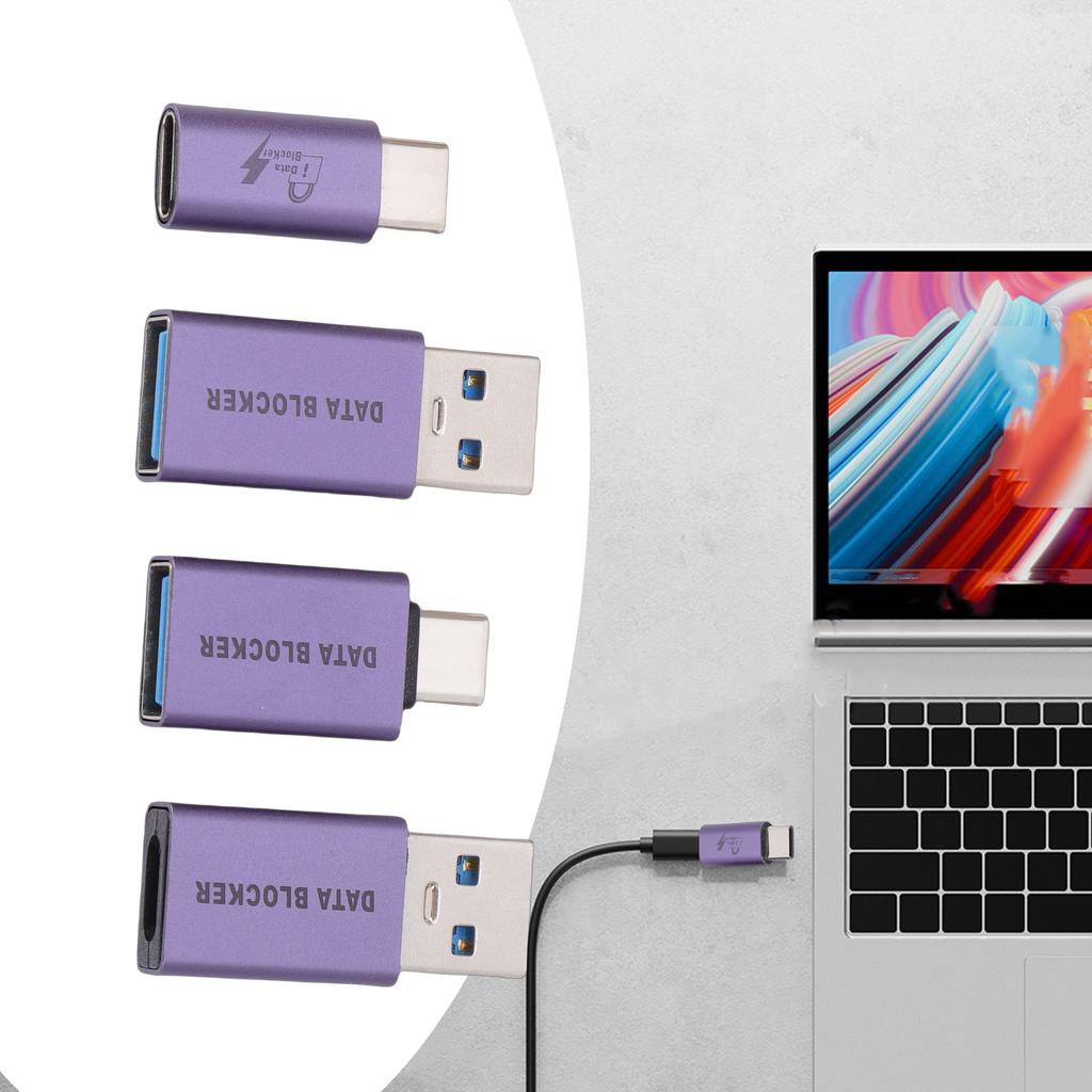 Data Blocker USB A Male To USB C Female Refuse Hacking for Any USB Mobile Phone Quick Charging