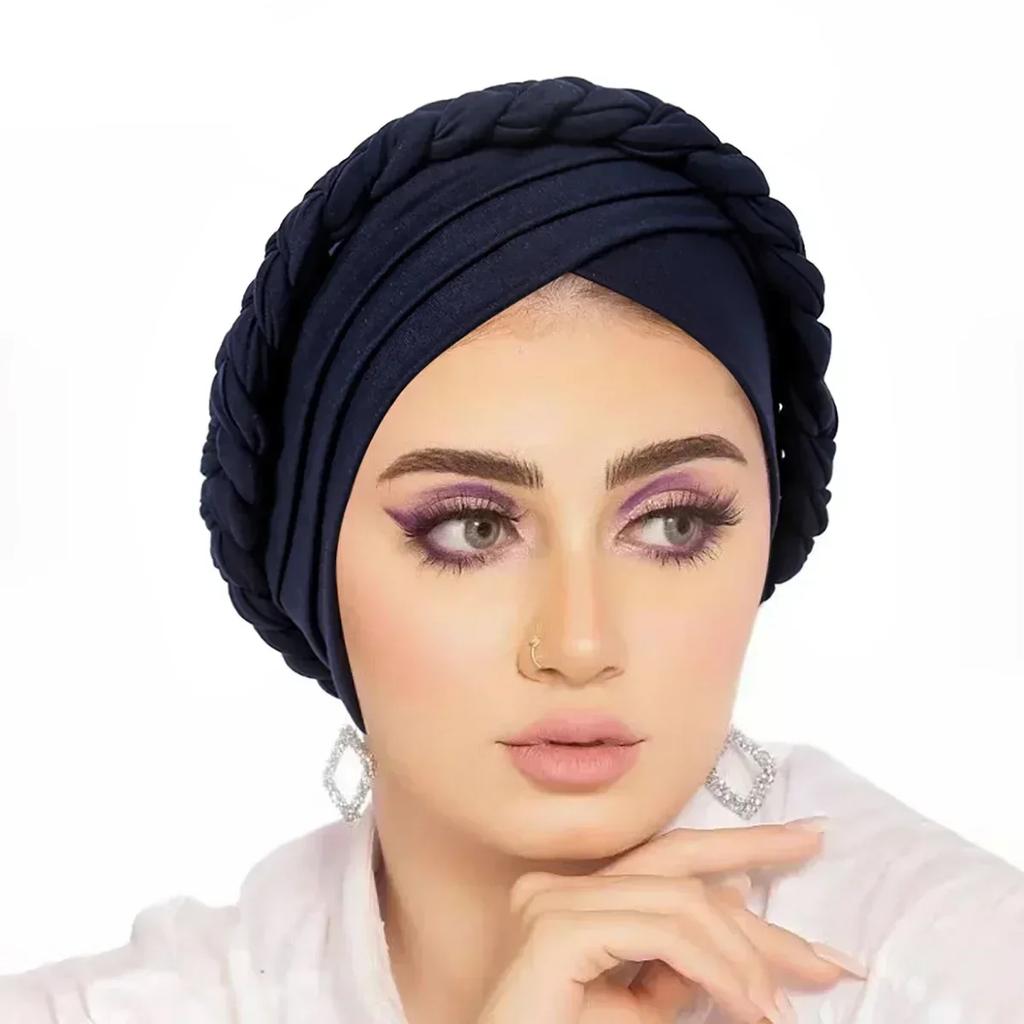 Women Sequin Knotted Turban Indian Hat Muslim Hijab Beanie Bonnet Hair Loss Headscarf Chemo Cap Headwear Bandanas Turbante Mujer