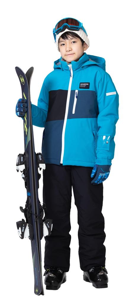 [Onyon] Ski Wear RES77001 Kids Snowsuit T.BLU x BLK 150