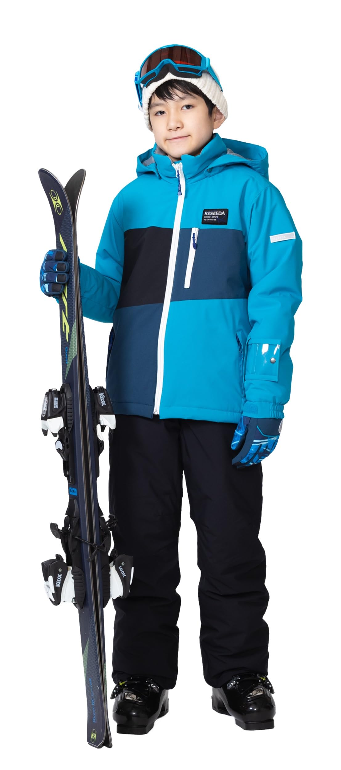 

[Onyon] Лыжный костюм RES77001 Детский слитный костюм T.BLU x BLK 150