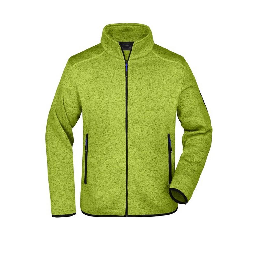 James and Nicholson Mens Knitted Fleece Jacket