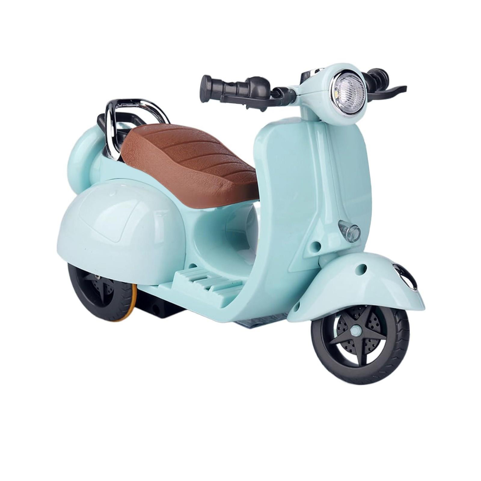 

Миниатюрный игрушечный мотоцикл для трюков, вращающийся на 360 градусов, кукольные аксессуары для домашних животных, модель электрического мотоцикла One Size синий