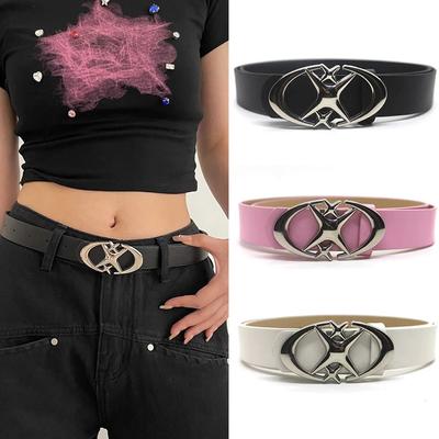 Damen Gürtel Punk Stern Schnalle Gürtel Design Kreuz Metall Vintage Gothic Männer Frauen Y2K Gürtel Pu Leder Bund Hosen Jeans Lady Gürtel