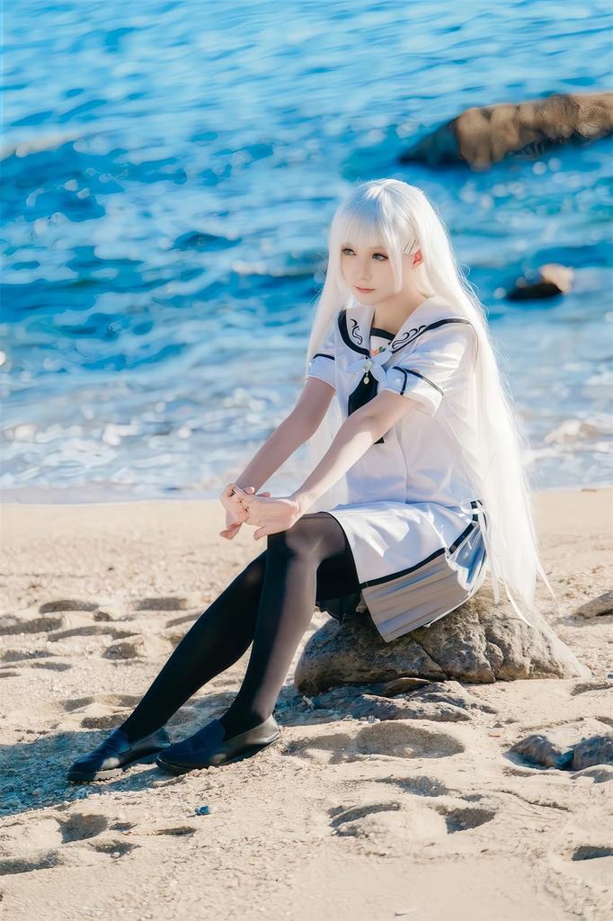 Summer Pockets Cosplay Shiroha Naruse Cosplay JK Uniform Costume [NOKIJP] Costume, (Shiroha Naruse, XS)