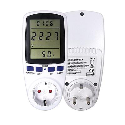 Medidor de energía CA digital, vatímetro, monitor de vatios/kWh, enchufe de la UE