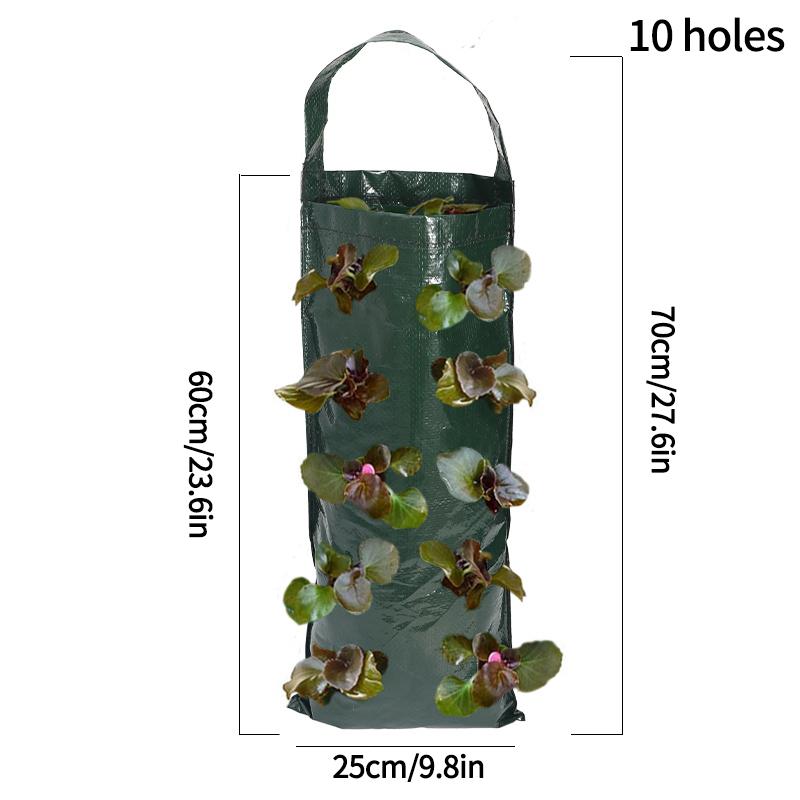 Erdbeer-Pflanztasche Hängende Pflanztaschen Garten-Anzuchttasche Gartenbedarf Gemüse Obst Pflanztopf