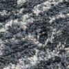 Tapis à poils longs motifs ethniques bleu 133x190
