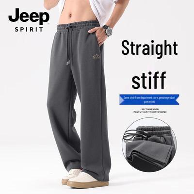 JEEP SPIRIT Men's Heavyweight Wide-Leg Sweatpants