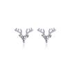 Lady Christmas Rhinestone Ear Studs Santa  Snowflake Deer X-mas Tree Earrings