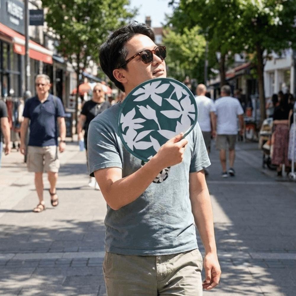 Japanese Style Portable Folding Fan Mini Collapsible Handheld Fan Colorful with Pocket Cooling Fan Outdoor Activities