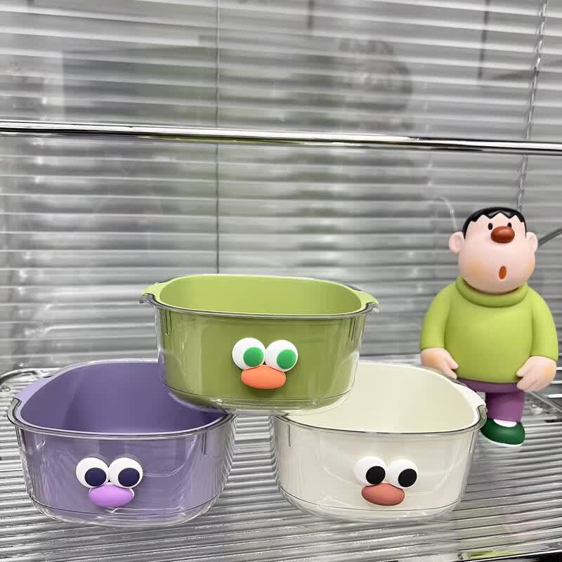 Cute Double-Layer Fruit & Vegetable Drain Basket