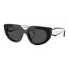 Unique Brand Logo Design Acetate Round Sunglasses Women Sunglasses Black PRD02S-20G08Z