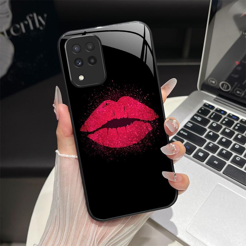 For Samsung M33 M53 Phone Case Trendy Fantasy Design Tempered Glass Hard Bumper For Galaxy M 33 M 53 Full Protection Back Covers