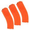 WALWAL 15-Dart Curved Magazine for Nerf Elite Guns, Soft Dart Quick Reload Magazine with Banana Clips (Orange, Pack of 3)
