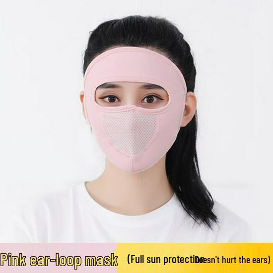 Women’s Anti-UV Breathable Ice Silk Face Mask - Sunshade and Eye Corner Protector 3D Hat