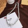 Retro Court Style Double Layer Pearl & Diamond Necklace - Elegant Choker for Women