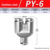 Zhuo Ji Y-Type Stainless Steel Pneumatic Quick Connector - High Pressure, Explosion-Proof, Anti-Corrosion, Anti-Rust.