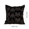 Halloween Ghost Pumpkin Pillowcase Washable Soft Pillow Case Comfortable Throw Pillow Cover for Couch Sofa Bedroom Home Decor