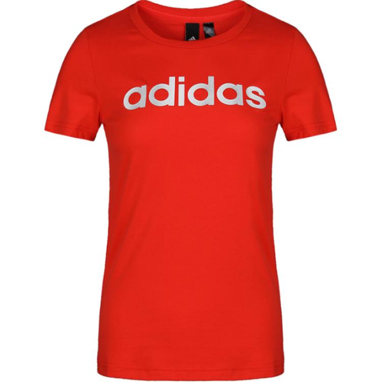 Adidas Gfx Ss T Linear Round Neck Comfortable Short Sleeve T-Shirt Women Tops Red DM5346