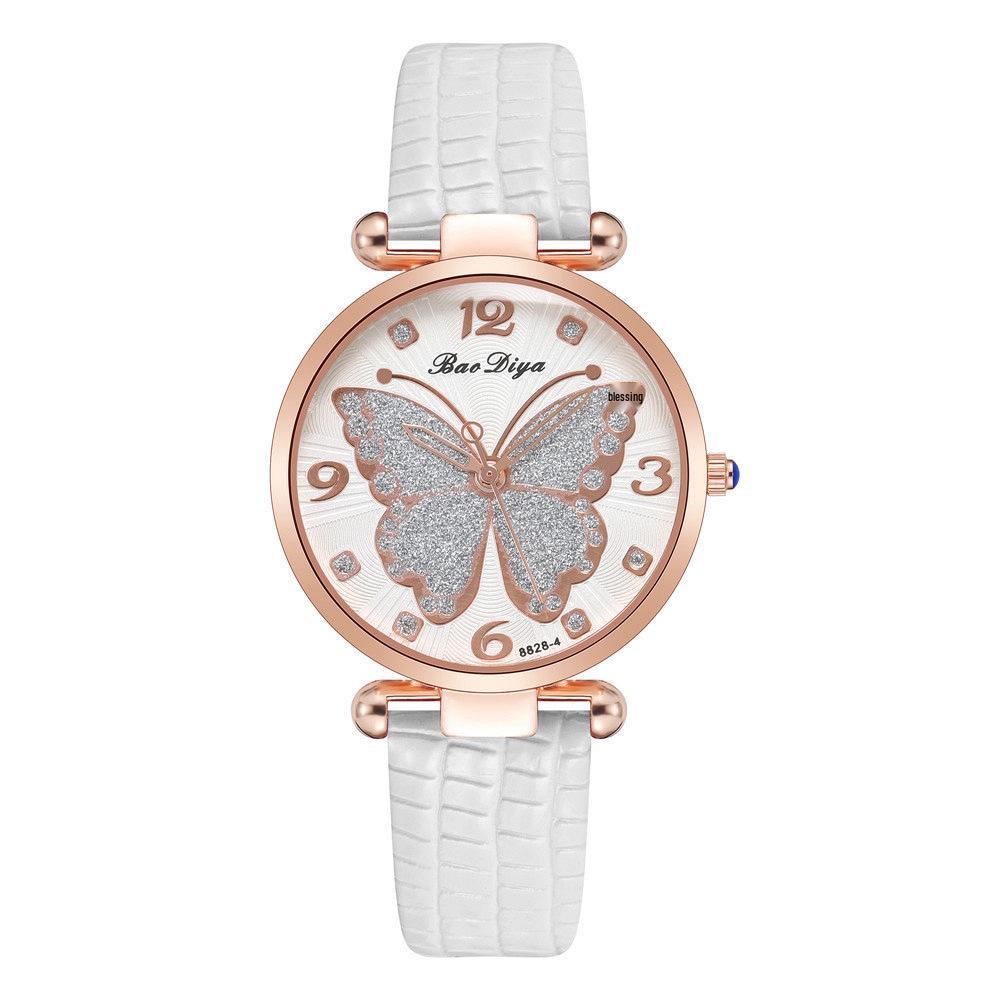 Pinduoduo Trendy Butterfly Dial Rhinestone Student Watch