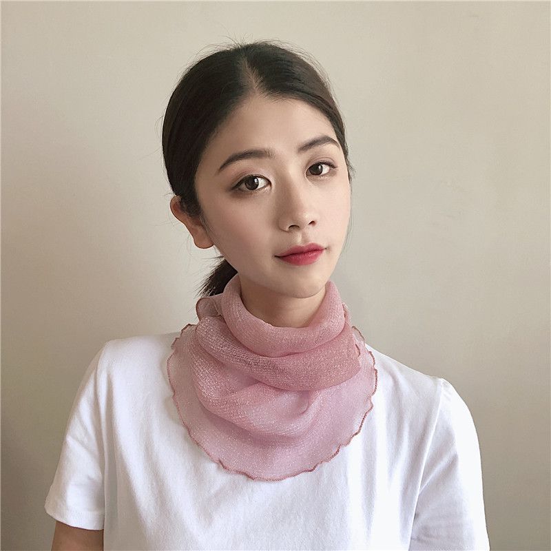New Versatile Magic Scarf Headband Small Scarf Sunscreen Mask Hanging Ear Style Solid Color Scarves Party Gift