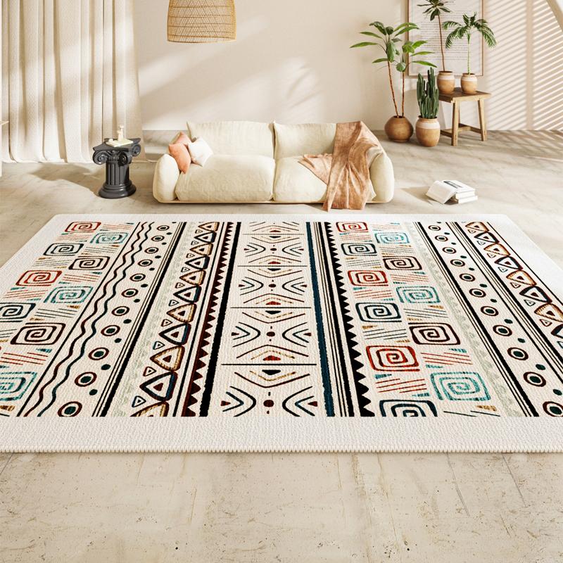Light Luxury Retro Carpets for Living Room Bohemian Style Bedroom Decor Carpet Large Area Thick Lounge Rug Home Washable Mat