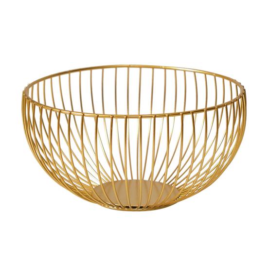 Household Fruit Plate Thickened Iron Fruit Bowl with Large-Capacity Draining Design for Kitchen Countertop Storage Anti-Rust Snack Basket Creative