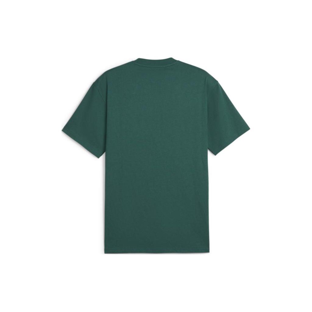 Puma Solid Color Round Neck Pullover Casual Short Sleeve Drop Shoulder T-Shirt Men T-Shirts Green 624009-43