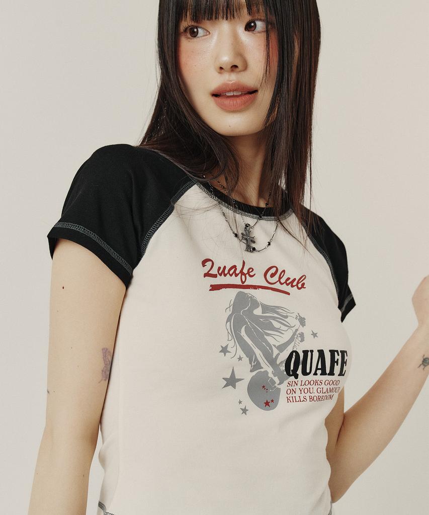 Kkuape Raglan Graphic Slim T-Shirt_2Color