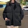 Men Cotton Waistcoat Stand Collar Sleeveless Pockets Quilted Vest Coat Solid Color