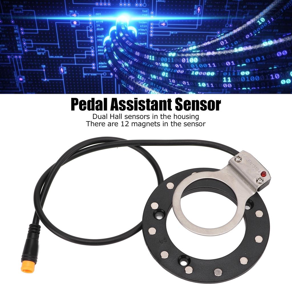 Electric Bicycle Assist Sensor High Sensitivity 12 Magnets Right Dual Hall Sensor Electric Bike Pedal AccessoriesBig Hole