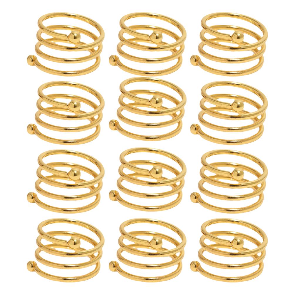 Elegant Napkin Rings 12 Pcs Handcrafted Metal Holders Suitable for Weddings Birthday Parties and Family Gatherings