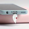 1 Pair of Heart-Shaped Couple Stick Figure Phone Dust Plugs, 2pcs Keep the Phone Ports Clean and Add a Romantic Touch, Stylish and Practical