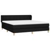 3126815 vidaXL Lit à sommier tapissier avec matelas Noir 160x200 cm Tissu