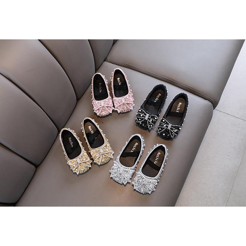 Summer New Bowknot Ladylike Girls' Princess Children's Baby Princess Single Shoes Leather Dance Performance Shoes